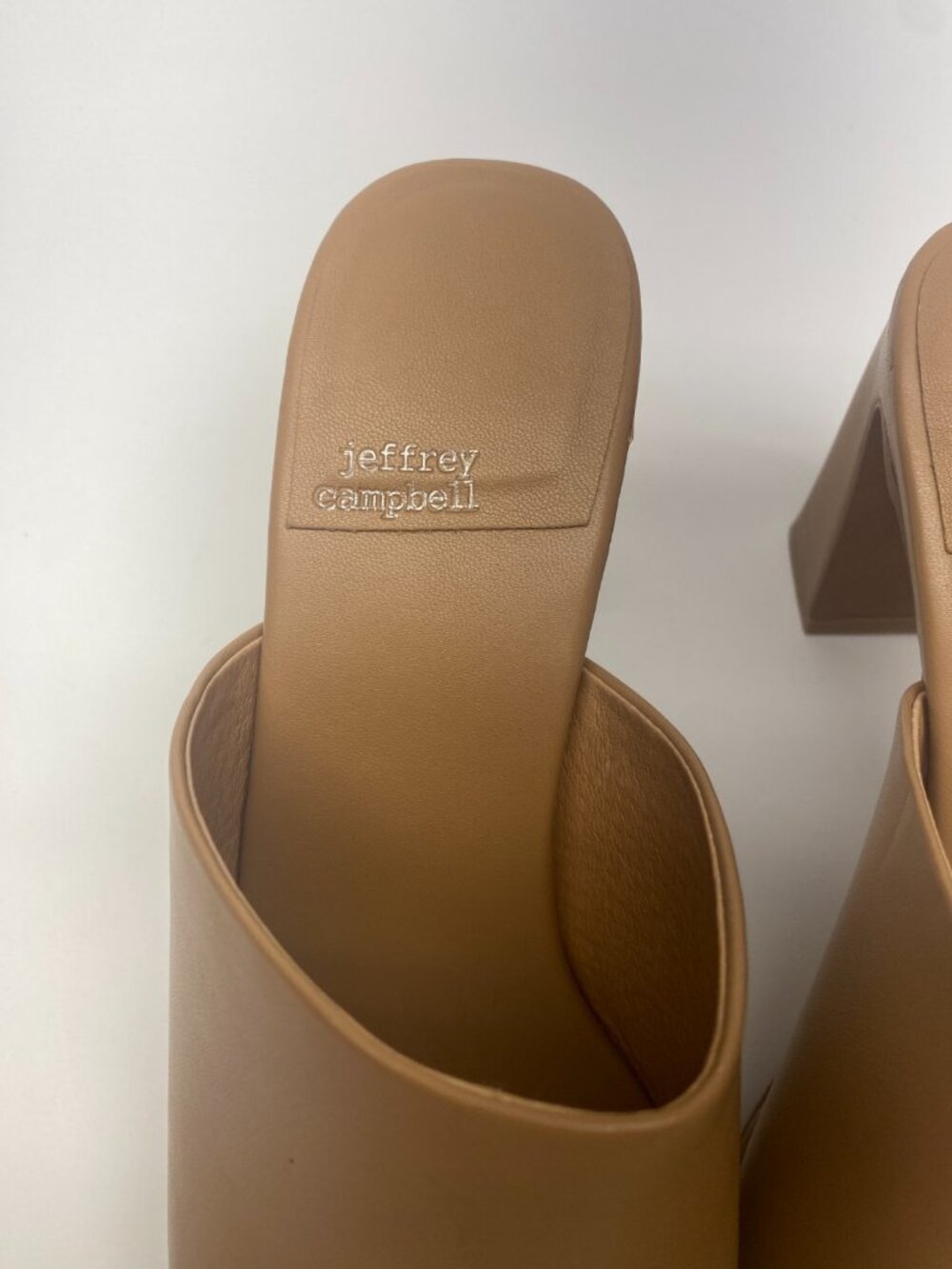 Jeffrey Campbell Womens Brown Square Toe Leather High Heel Dress Code Sandal 10 - Picture 3 of 9